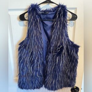 Lapis Faux Fur Vest